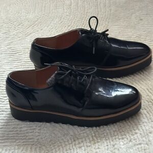 Chinese Laundry‎ Kiss lace up oxfords black patent shoes Sz 10
